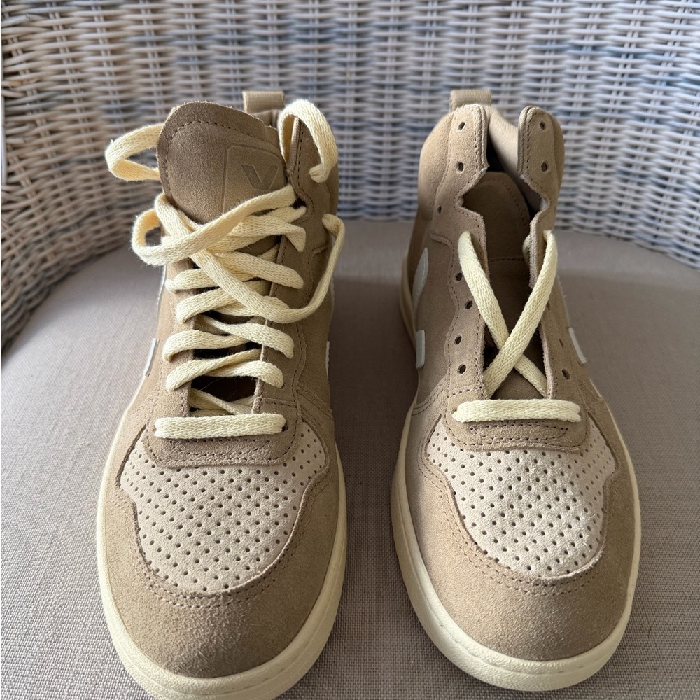 Veja Tan High-Top Sneakers